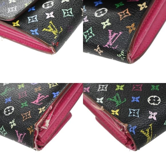 LOUIS VUITTON Portefeuille Sarah Long Wallet Monogram Multi Black M60005 60EG030 - Picture 13 of 15